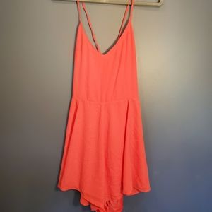 Express NWT Coral Orange Romper Size 8